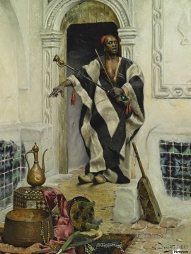カイロのバザール ルートヴィヒ・ドイチュ・オリエンタリズム・アラベール Oil Paintings